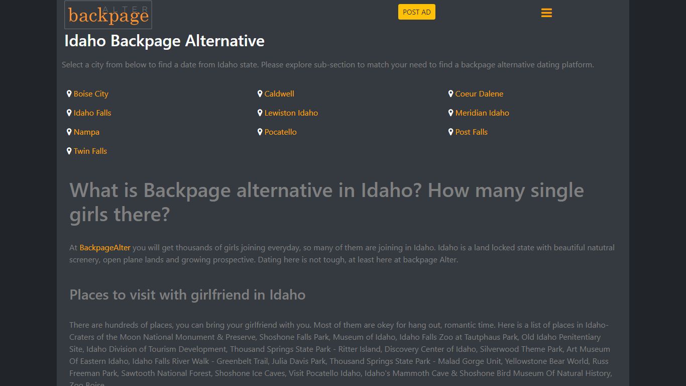 Idaho Backpage Alternative | Backpage Replacement Idaho US craigslist ...